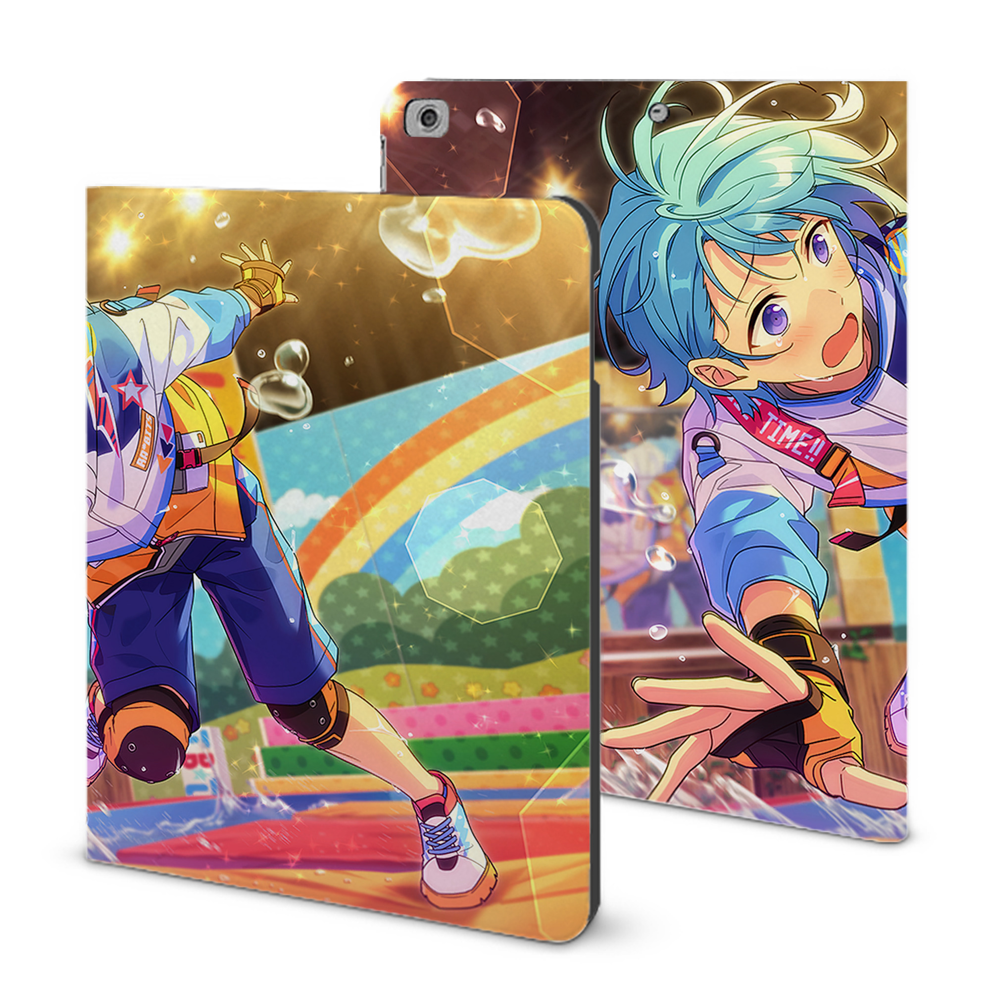 （画像用） あんさんぶるスターズ! Ensemble Stars IPad ケース ブック型 PUレザー TPU 耐衝撃 軽量 薄型 ペン収納なし 全面保護 IPad 各モデル対応